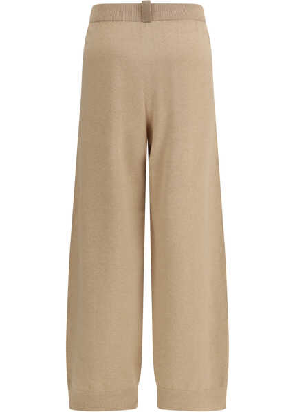 Pantaloni casual Fabiana Filippi Jewel Detail Trousers FAGGIO Femei (BM 19703285) 2