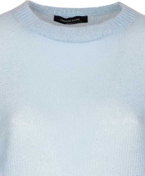 Pulovere Fabiana Filippi Mohair Sweater with sequins ACQUA Femei (BM 19703291) 4