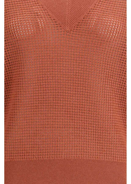 Pulovere Brunello Cucinelli Cashmere net Sweater ORANGE FLAMEOYSTER Femei (BM 19703294) 3