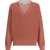 Brunello Cucinelli Cashmere net Sweater ORANGE FLAME+OYSTER