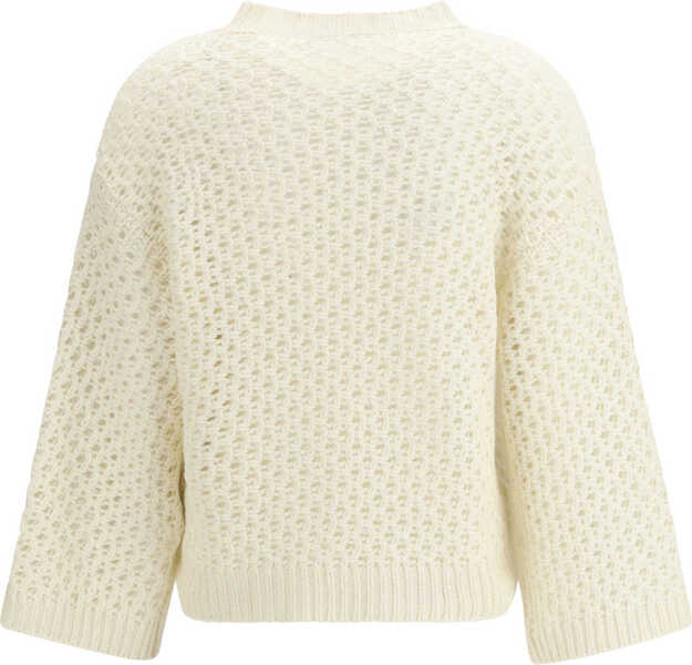 Pulovere casual Fabiana Filippi Jumper crafted from Platinum yarn with micro sequins RAFIA Femei (BM 19703303) 2