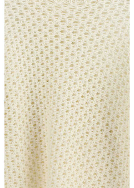 Pulovere casual Fabiana Filippi Jumper crafted from Platinum yarn with micro sequins RAFIA Femei (BM 19703303) 3