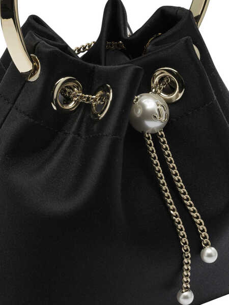 Genti de mana Jimmy Choo Bon Bon mini handbag Black Femei (BM 19703361) 4