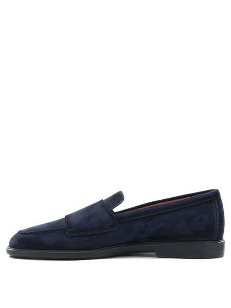 Mocasini Santoni Suede double buckle loafers Blue Barbati (BM 19703382) 3