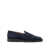 Santoni Suede double buckle loafers Blue