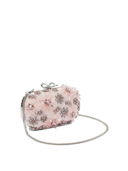 Genti plic Self-Portrait Satin floral clutch bag Pink Femei (BM 19703388) 2