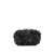 Self-Portrait Satin clutch bag with crystals Black
