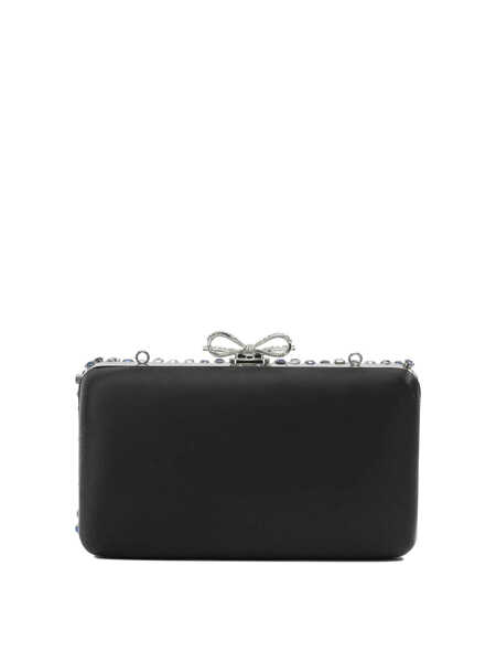 Genti plic Self-Portrait Multi-crystal knit clutch bag Black Femei (BM 19703403) 3