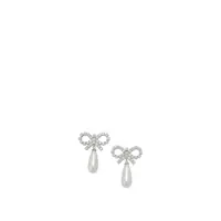 Cercei Pearl earrings with crystal bow Femei