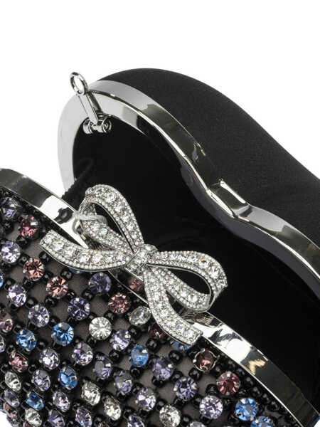 Genti plic Self-Portrait Heart clutch with crystals Black Femei (BM 19703409) 5