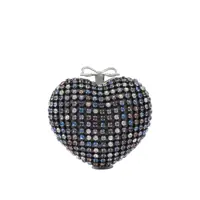 Genti plic Heart clutch with crystals Femei