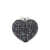 Self-Portrait Heart clutch with crystals Black