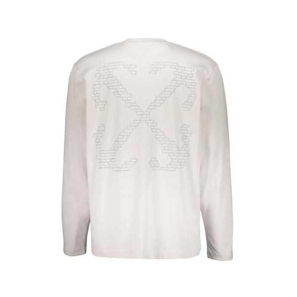 Tricouri Off-White OFF-WHITE Long-sleeve T-shirt White Barbati (BM 19703541) 2