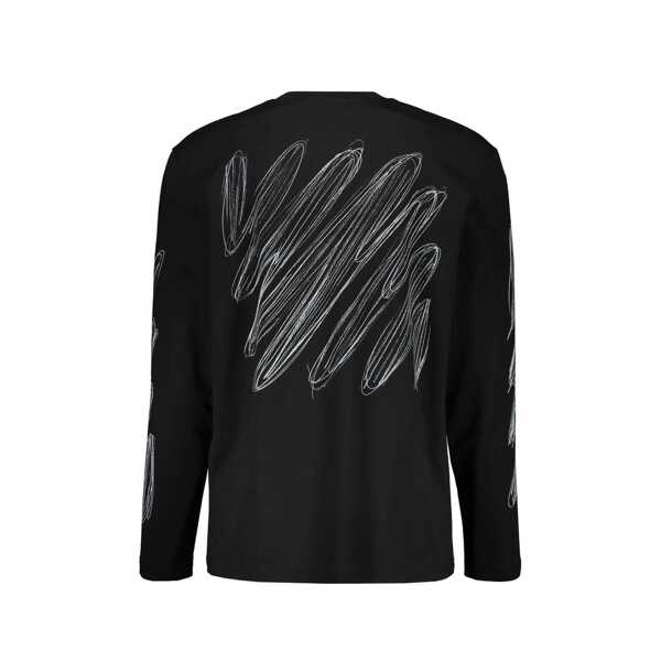 Tricouri Off-White OFF-WHITE Long-sleeve T-shirt Black Barbati (BM 19703604) 2