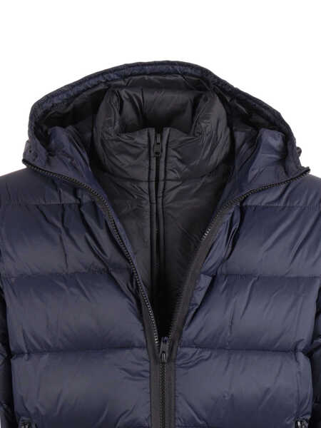 Geci de iarna Fay DB FRONT HOODED DOWN JACKET Blue Barbati (BM 19703739) 3