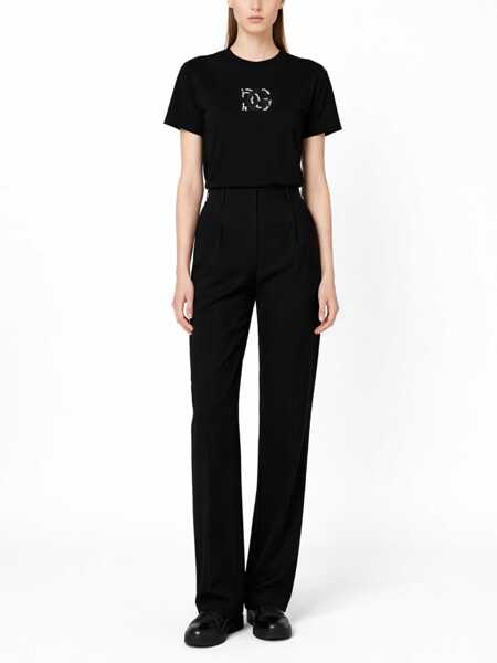 Tricouri Dolce & Gabbana T-Shirt With Logo BLACK Femei (BM 19703819) 2