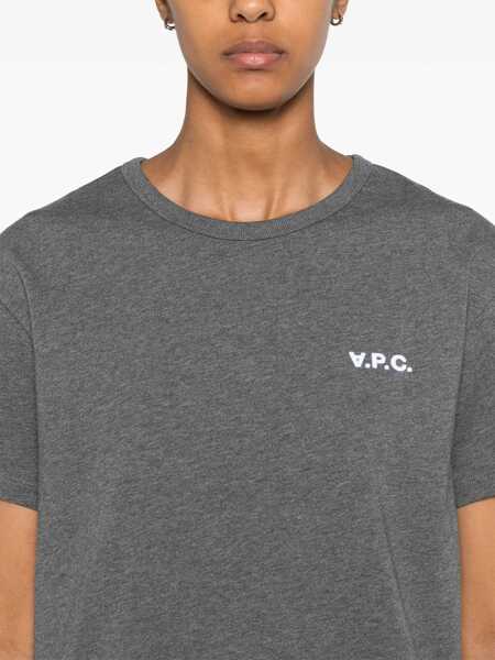 Tricouri A.P.C. T-Shirt With Logo GREY Femei (BM 19703873) 5