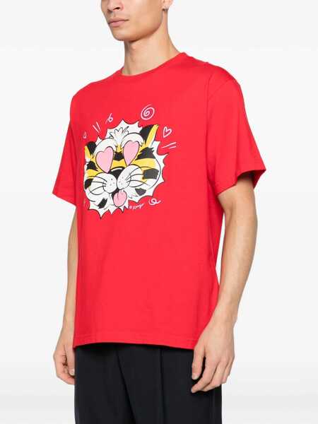 Tricouri Kenzo Kenzo Wild Tiger T-Shirt RED Barbati (BM 19703885) 3