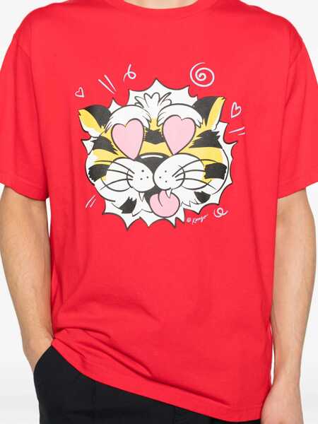 Tricouri Kenzo Kenzo Wild Tiger T-Shirt RED Barbati (BM 19703885) 5