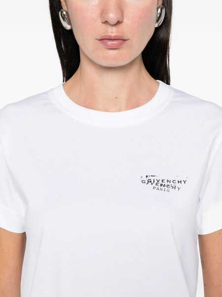 Tricouri Givenchy T-Shirt With Logo WHITE Femei (BM 19703957) 5