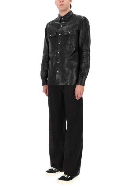 Geci de piele Rick Owens Leather Jacket BLACK Barbati (BM 19704008) 2