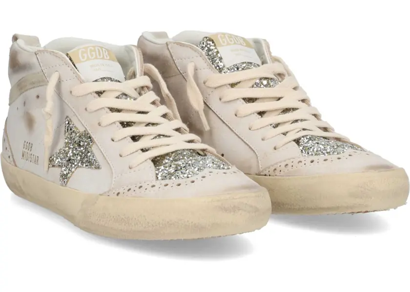Sneakers Golden Goose Mid Star Sneaker WHITE Femei (BM 19704065) 2
