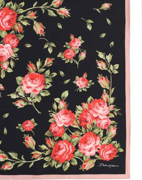Esarfe Dolce & Gabbana Silk Scarf BLACK Femei (BM 19704068) 2
