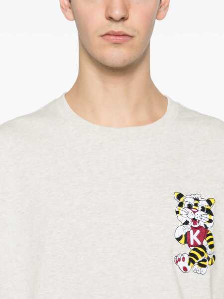Tricouri Kenzo Kenzo Wild Tiger T-Shirt GREY Barbati (BM 19704101) 5