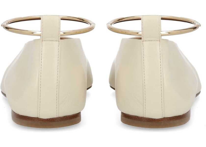 Balerini Jil Sander Ballerina With Anklet BEIGE Femei (BM 19704122) 4