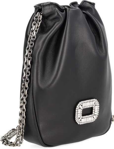 Genti mini Roger Vivier Dwarf Pilgrim Bag BLACK Femei (BM 19704128) 3