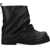 THE ATTICO Boot "Combat Mini Robin" BLACK