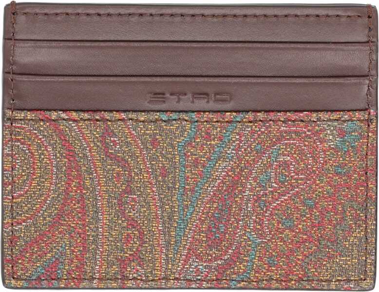 Portofele ETRO Card Holder Paisley BROWN Femei (BM 19704245) 2