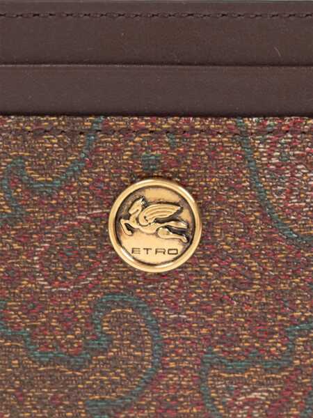 Portofele ETRO Card Holder Paisley BROWN Femei (BM 19704245) 3
