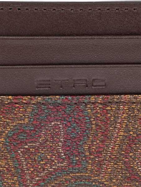 Portofele ETRO Card Holder Paisley BROWN Femei (BM 19704245) 4