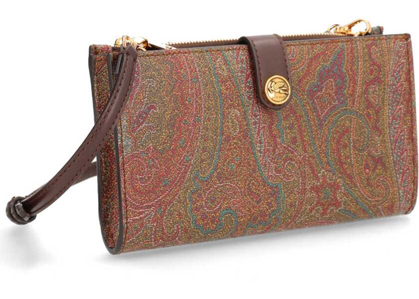 Portofele ETRO Arnica Shoulder Wallet BROWN Femei (BM 19704281) 2