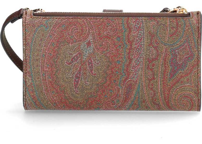 Portofele ETRO Arnica Shoulder Wallet BROWN Femei (BM 19704281) 3