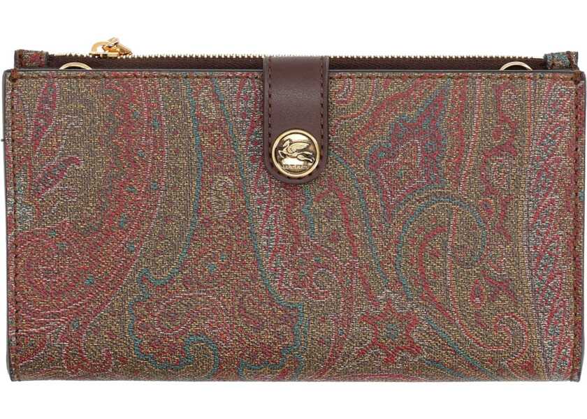Portofele ETRO Arnica Shoulder Wallet BROWN Femei (BM 19704281) 4