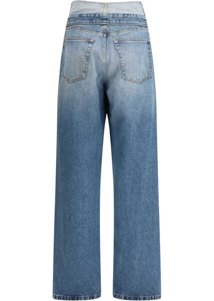 Pantaloni casual MM6 Maison Margiela Straight-leg Jeans LIGHT BLUE Femei (BM 19704542) 2