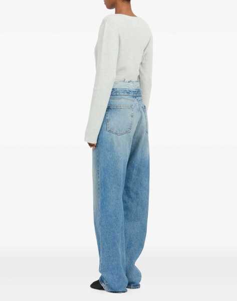 Blugi MM6 Maison Margiela Straight-leg Jeans LIGHT BLUE Femei (BM 19704542) 4