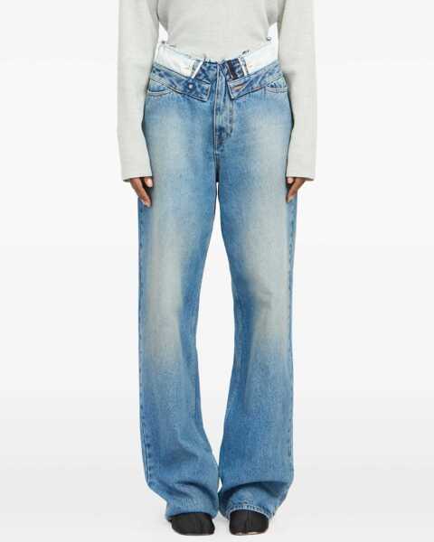 Blugi MM6 Maison Margiela Straight-leg Jeans LIGHT BLUE Femei (BM 19704542) 5