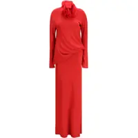 Rochii Long open-back Dress with high neck Femei