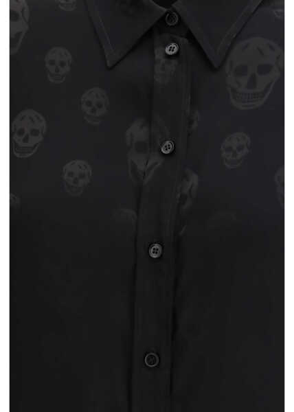 Camasi casual Alexander McQueen Shirt with skull motif BLACK Femei (BM 19704551) 3