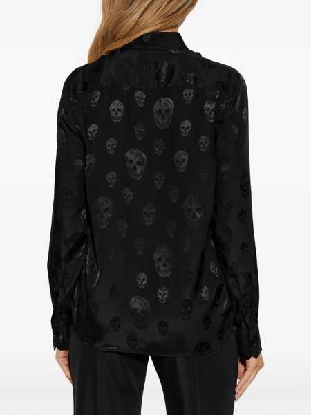 Camasi casual Alexander McQueen Shirt with skull motif BLACK Femei (BM 19704551) 4