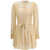 Self-Portrait Pleated georgette mini Dress TAN