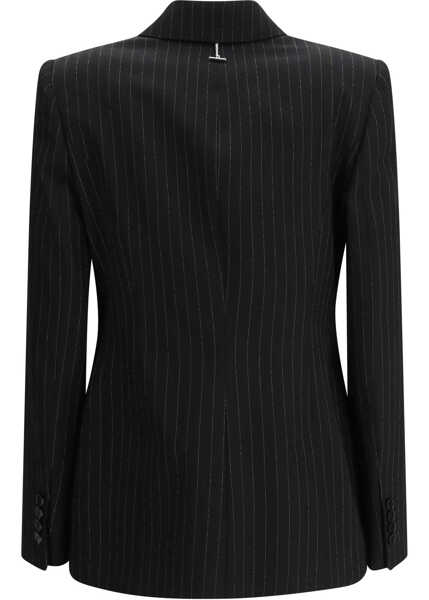 Sacouri Alexander McQueen Pinstriped double-breasted Jacket BLACK/GOLD Femei (BM 19704572) 2