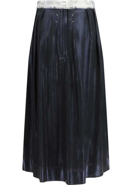 Fuste Maison Margiela Foil-treated midi Skirt BLACK Femei (BM 19704584) 2