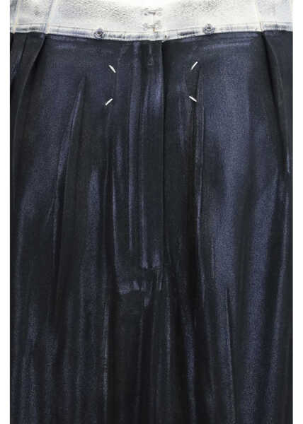 Fuste Maison Margiela Foil-treated midi Skirt BLACK Femei (BM 19704584) 3