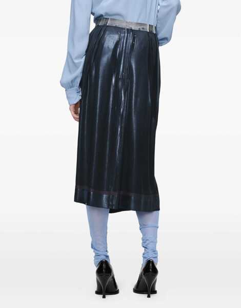 Fuste Maison Margiela Foil-treated midi Skirt BLACK Femei (BM 19704584) 4