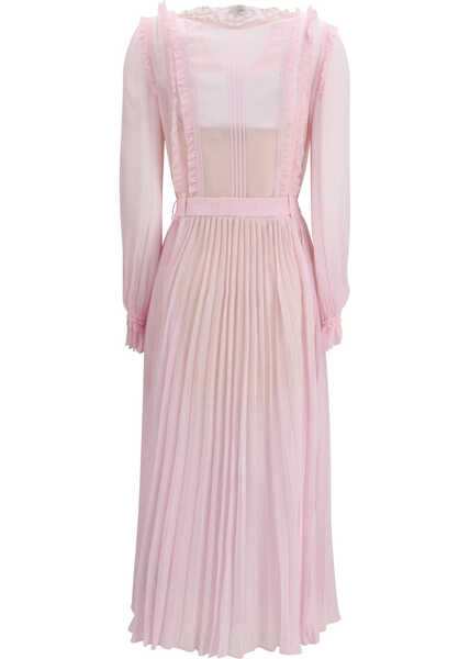 Rochii Self-Portrait Pleated georgette midi Dress PINK Femei (BM 19704632) 2