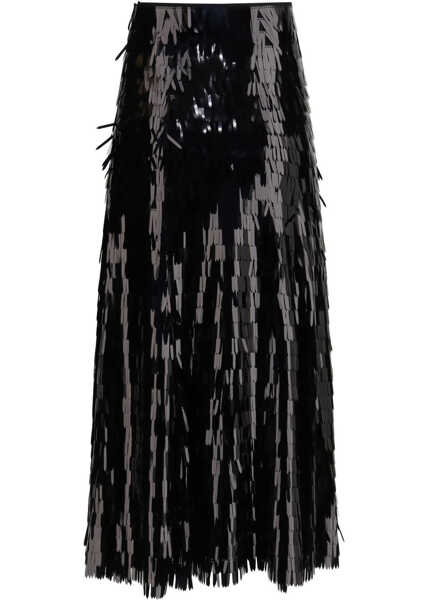 Fuste Self-Portrait Sequin midi Skirt BLACK Femei (BM 19704644) 2